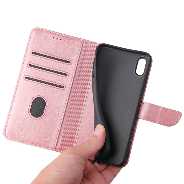 For iPhone XS Max Calf Texture Buckle Horizontal Flip Leather Case with Holder & Card Slots & Wallet