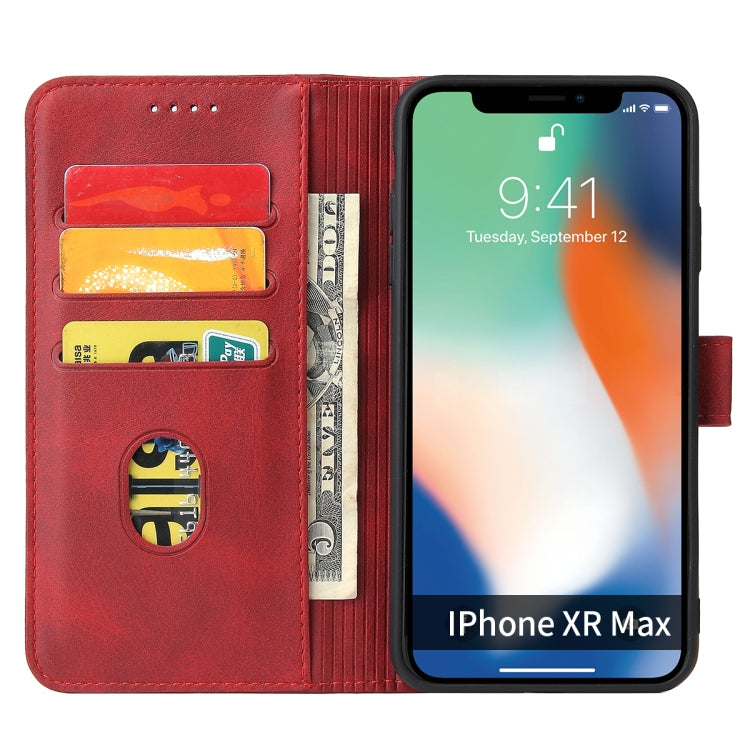 For iPhone XS Max Calf Texture Buckle Horizontal Flip Leather Case with Holder & Card Slots & Wallet
