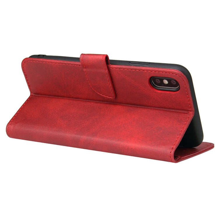 For iPhone XS Max Calf Texture Buckle Horizontal Flip Leather Case with Holder & Card Slots & Wallet