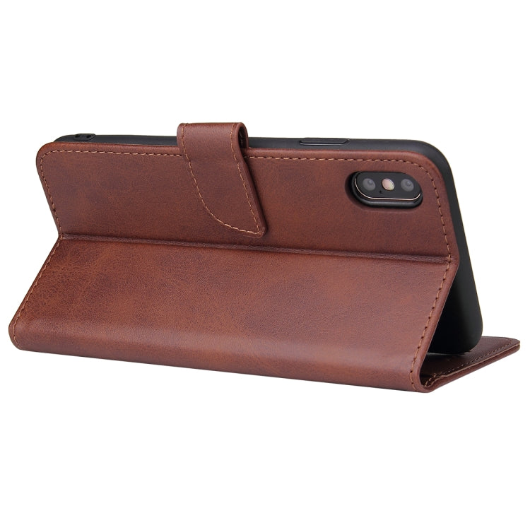 For iPhone XS Max Calf Texture Buckle Horizontal Flip Leather Case with Holder & Card Slots & Wallet