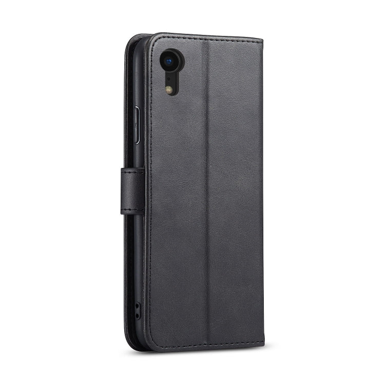 For iPhone XR Calf Texture Buckle Horizontal Flip Leather Case with Holder & Card Slots & Wallet