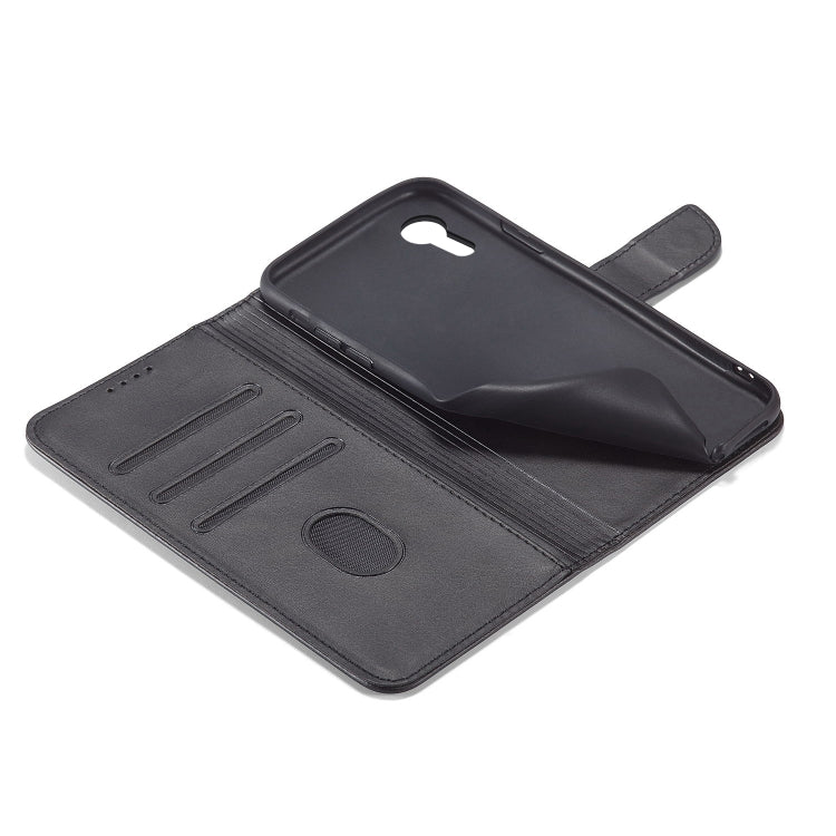For iPhone XR Calf Texture Buckle Horizontal Flip Leather Case with Holder & Card Slots & Wallet
