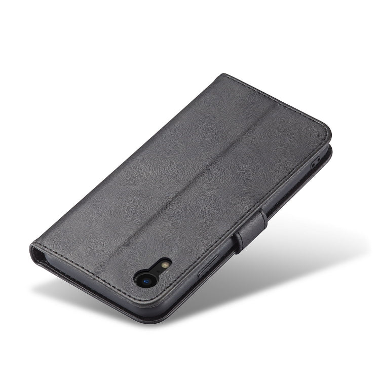 For iPhone XR Calf Texture Buckle Horizontal Flip Leather Case with Holder & Card Slots & Wallet