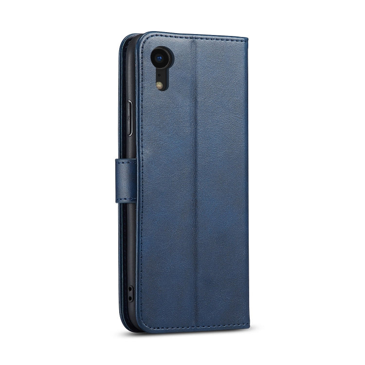 For iPhone XR Calf Texture Buckle Horizontal Flip Leather Case with Holder & Card Slots & Wallet