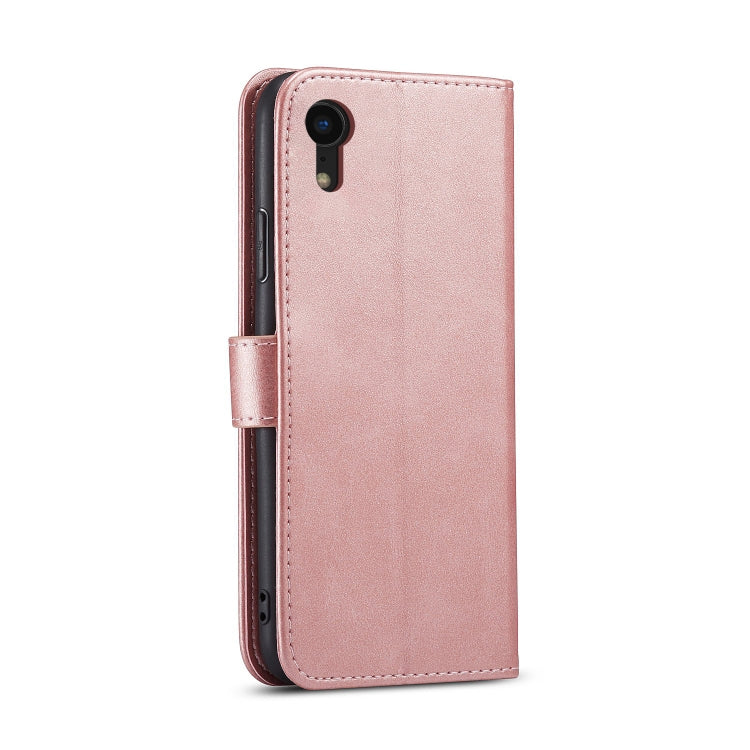 For iPhone XR Calf Texture Buckle Horizontal Flip Leather Case with Holder & Card Slots & Wallet