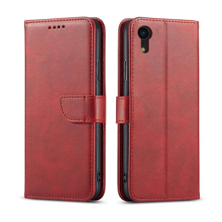 For iPhone XR Calf Texture Buckle Horizontal Flip Leather Case with Holder & Card Slots & Wallet