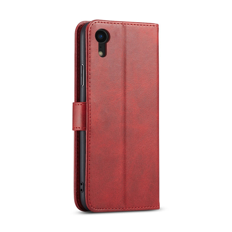 For iPhone XR Calf Texture Buckle Horizontal Flip Leather Case with Holder & Card Slots & Wallet