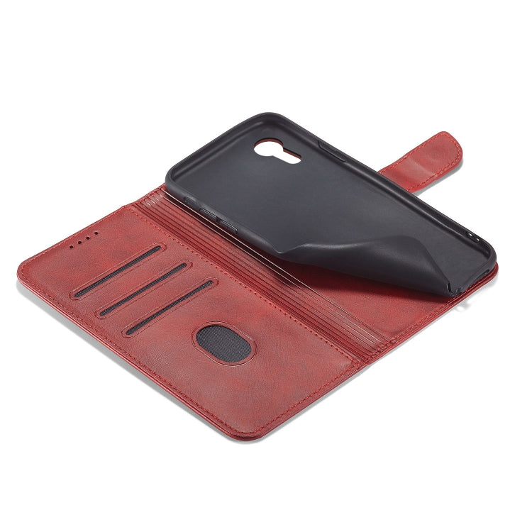 For iPhone XR Calf Texture Buckle Horizontal Flip Leather Case with Holder & Card Slots & Wallet