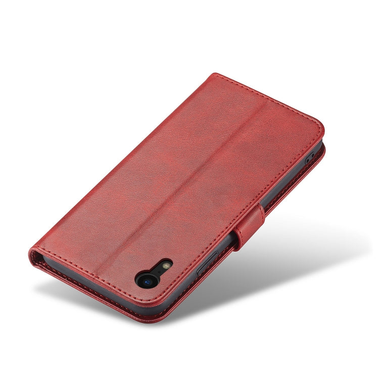 For iPhone XR Calf Texture Buckle Horizontal Flip Leather Case with Holder & Card Slots & Wallet