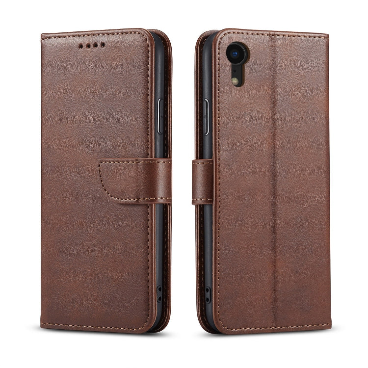 For iPhone XR Calf Texture Buckle Horizontal Flip Leather Case with Holder & Card Slots & Wallet