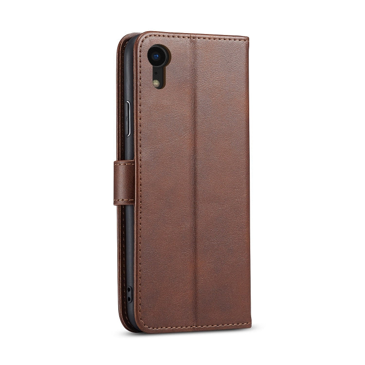 For iPhone XR Calf Texture Buckle Horizontal Flip Leather Case with Holder & Card Slots & Wallet