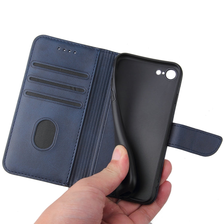 For iPhone SE 2022 / SE 2020 / 8 / 7 Calf Texture Buckle Horizontal Flip Leather Case with Holder & Card Slots & Wallet