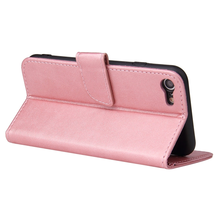 For iPhone SE 2022 / SE 2020 / 8 / 7 Calf Texture Buckle Horizontal Flip Leather Case with Holder & Card Slots & Wallet