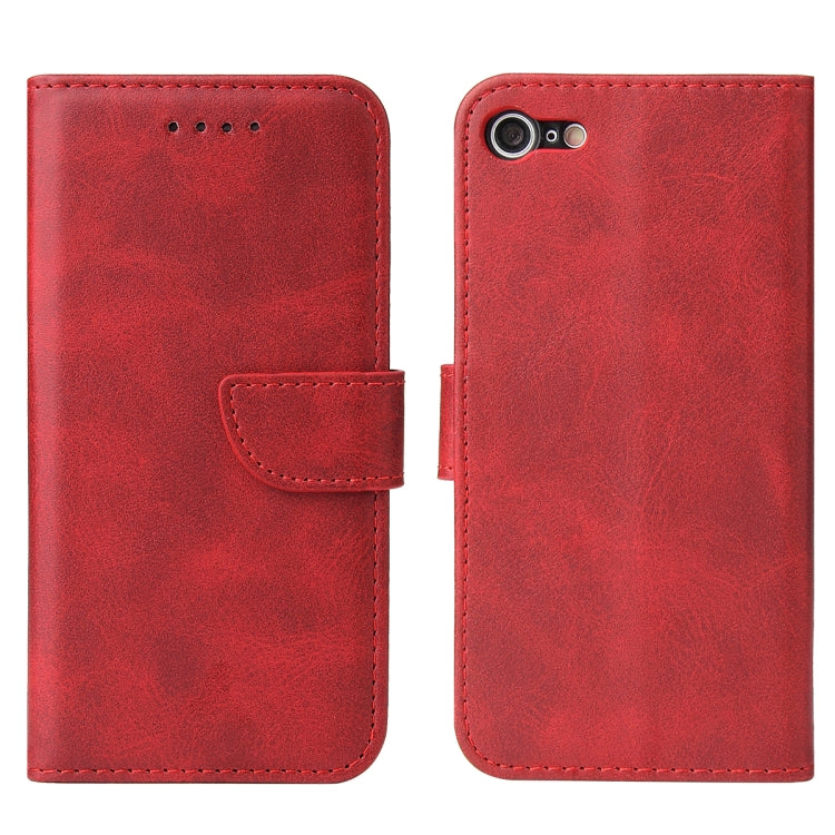 For iPhone SE 2022 / SE 2020 / 8 / 7 Calf Texture Buckle Horizontal Flip Leather Case with Holder & Card Slots & Wallet