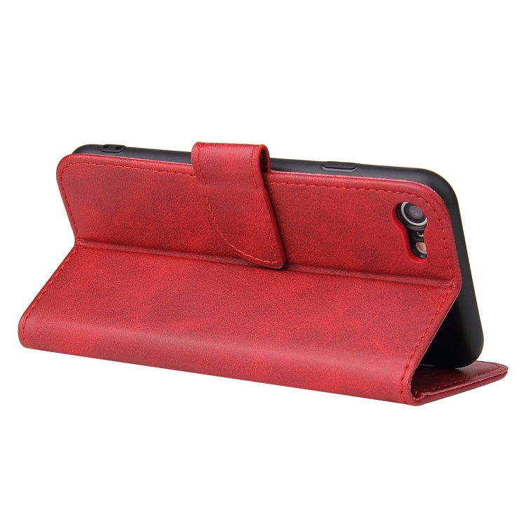 For iPhone SE 2022 / SE 2020 / 8 / 7 Calf Texture Buckle Horizontal Flip Leather Case with Holder & Card Slots & Wallet
