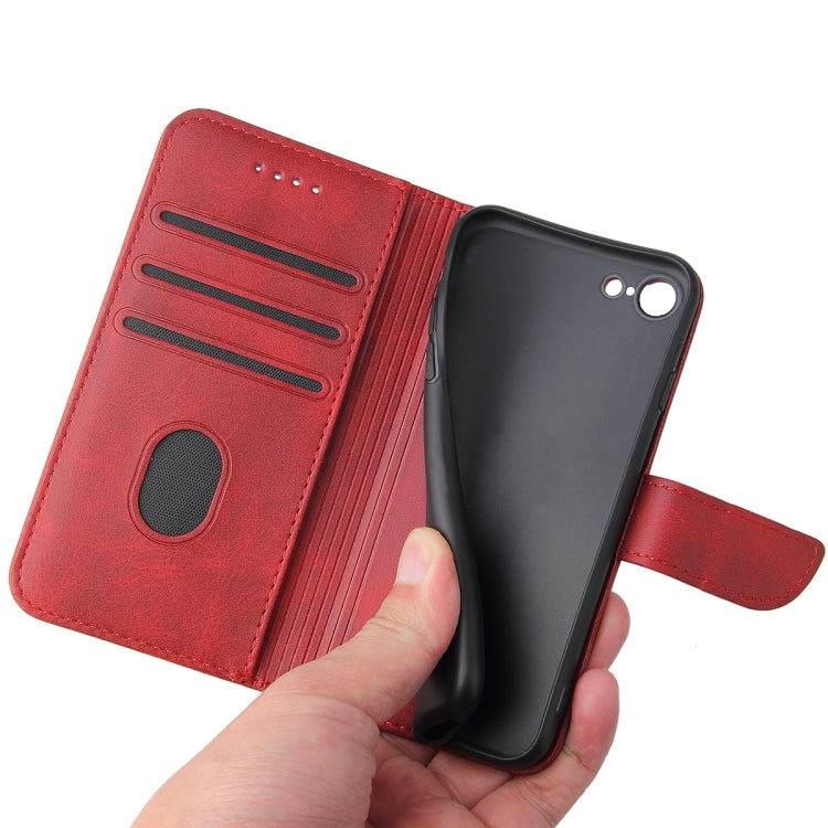 For iPhone SE 2022 / SE 2020 / 8 / 7 Calf Texture Buckle Horizontal Flip Leather Case with Holder & Card Slots & Wallet