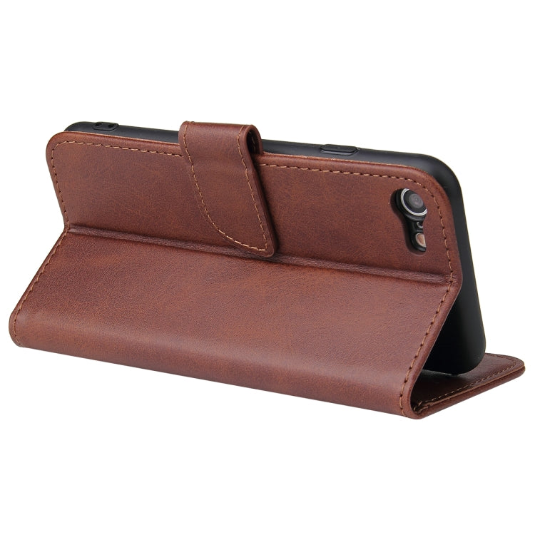 For iPhone SE 2022 / SE 2020 / 8 / 7 Calf Texture Buckle Horizontal Flip Leather Case with Holder & Card Slots & Wallet