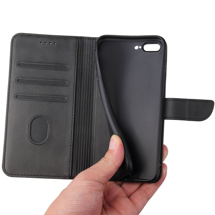 Calf Texture Buckle Horizontal Flip Leather Case with Holder & Card Slots & Wallet For iPhone 8 Plus & 7 Plus