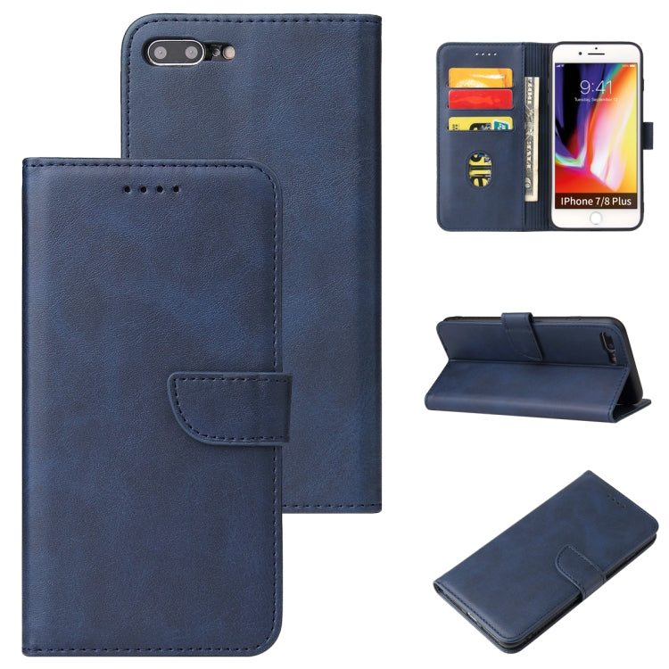 Calf Texture Buckle Horizontal Flip Leather Case with Holder & Card Slots & Wallet For iPhone 8 Plus & 7 Plus