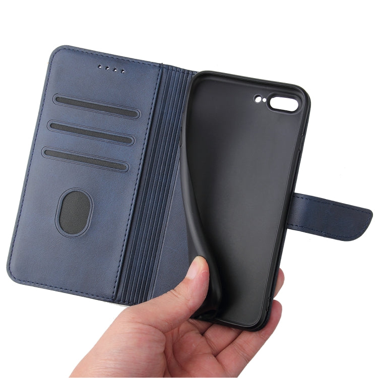 Calf Texture Buckle Horizontal Flip Leather Case with Holder & Card Slots & Wallet For iPhone 8 Plus & 7 Plus