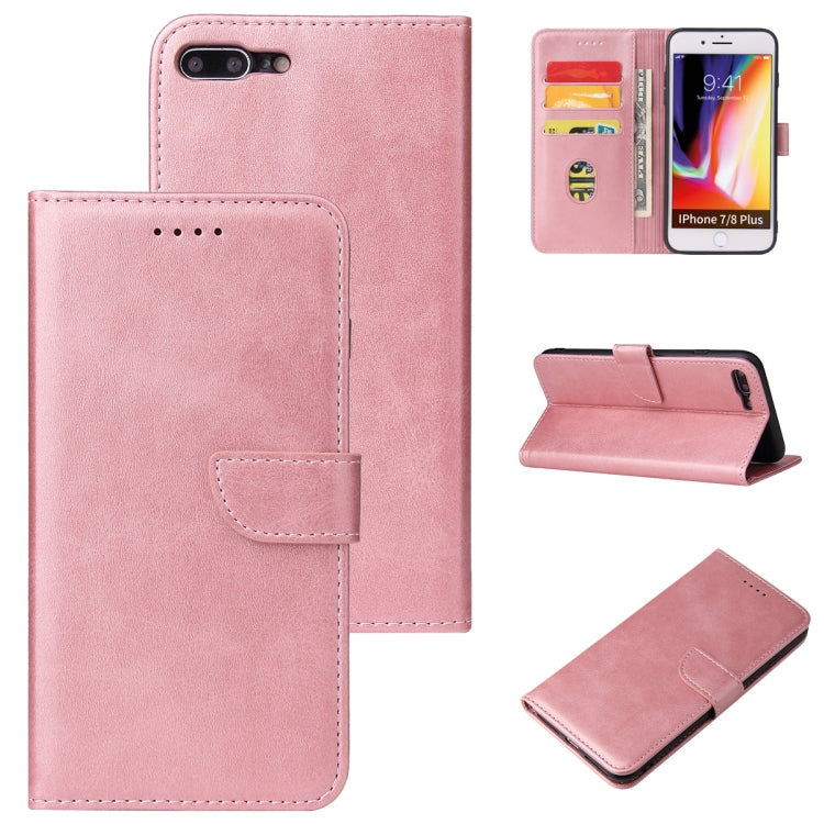 Calf Texture Buckle Horizontal Flip Leather Case with Holder & Card Slots & Wallet For iPhone 8 Plus & 7 Plus
