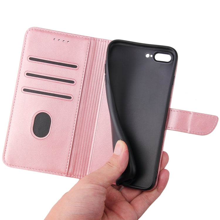 Calf Texture Buckle Horizontal Flip Leather Case with Holder & Card Slots & Wallet For iPhone 8 Plus & 7 Plus