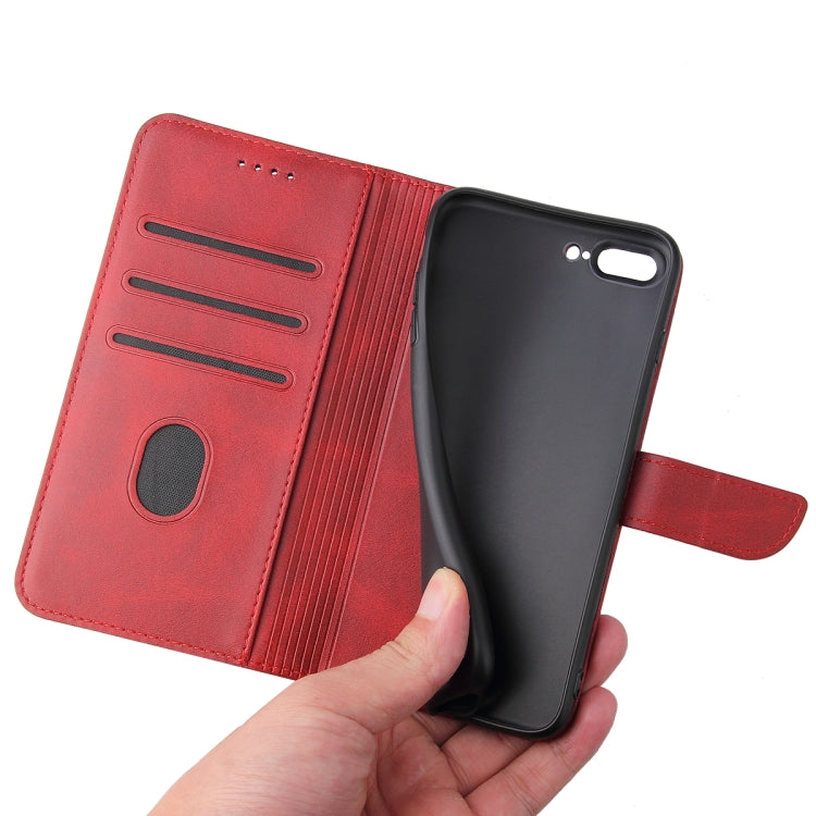 Calf Texture Buckle Horizontal Flip Leather Case with Holder & Card Slots & Wallet For iPhone 8 Plus & 7 Plus