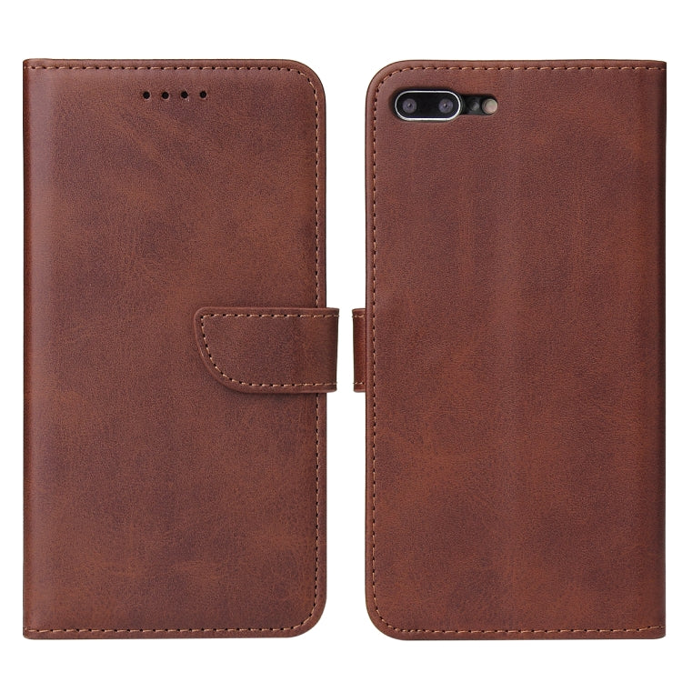 Calf Texture Buckle Horizontal Flip Leather Case with Holder & Card Slots & Wallet For iPhone 8 Plus & 7 Plus