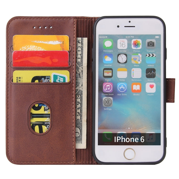 Calf Texture Buckle Horizontal Flip Leather Case with Holder & Card Slots & Wallet For iPhone 6 Plus & 6s Plus