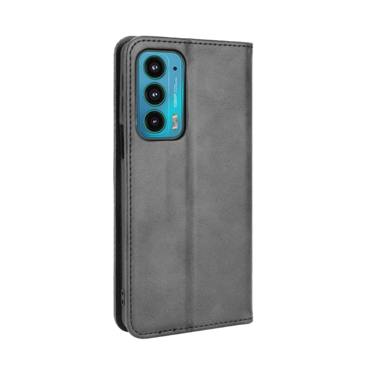 For Motorola Edge 20 Magnetic Buckle Retro Pattern Horizontal Flip Leather Case with Holder & Card Slot & Wallet