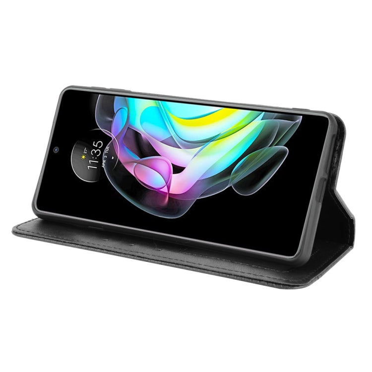 For Motorola Edge 20 Magnetic Buckle Retro Pattern Horizontal Flip Leather Case with Holder & Card Slot & Wallet