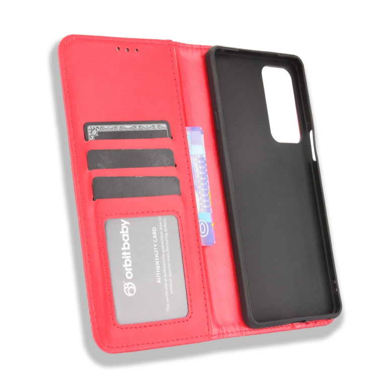For Motorola Edge 20 Magnetic Buckle Retro Pattern Horizontal Flip Leather Case with Holder & Card Slot & Wallet