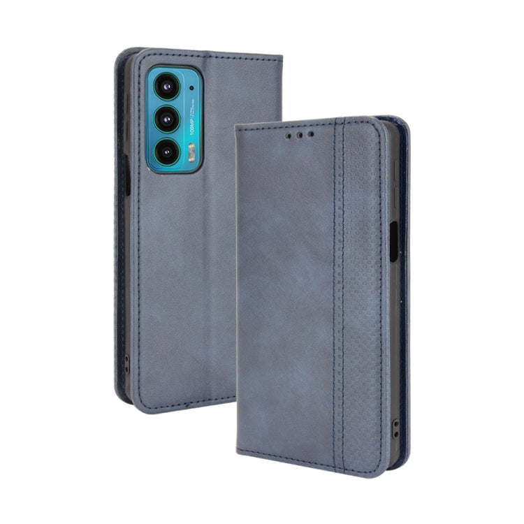 For Motorola Edge 20 Magnetic Buckle Retro Pattern Horizontal Flip Leather Case with Holder & Card Slot & Wallet