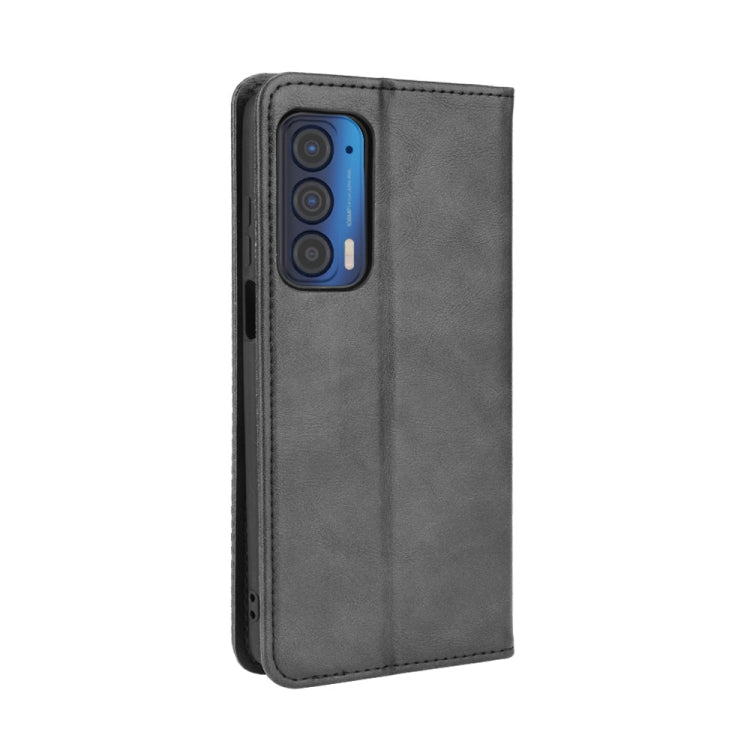 For Motorola Edge 2021 Magnetic Buckle Retro Pattern Horizontal Flip Leather Case with Holder & Card Slot & Wallet