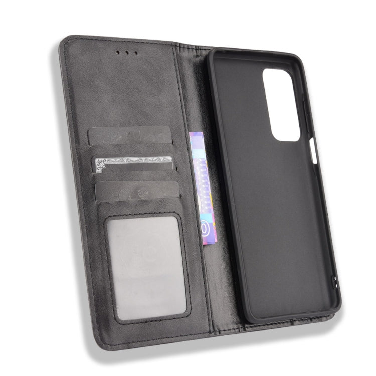For Motorola Edge 2021 Magnetic Buckle Retro Pattern Horizontal Flip Leather Case with Holder & Card Slot & Wallet