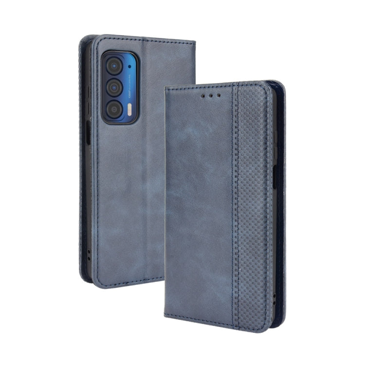 For Motorola Edge 2021 Magnetic Buckle Retro Pattern Horizontal Flip Leather Case with Holder & Card Slot & Wallet