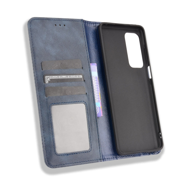 For Motorola Edge 2021 Magnetic Buckle Retro Pattern Horizontal Flip Leather Case with Holder & Card Slot & Wallet