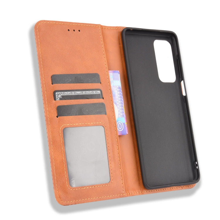 For Motorola Edge 2021 Magnetic Buckle Retro Pattern Horizontal Flip Leather Case with Holder & Card Slot & Wallet