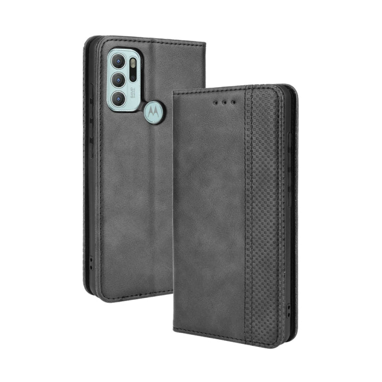 For Motorola Moto G60S Magnetic Buckle Retro Pattern Horizontal Flip Leather Case with Holder & Card Slot & Wallet