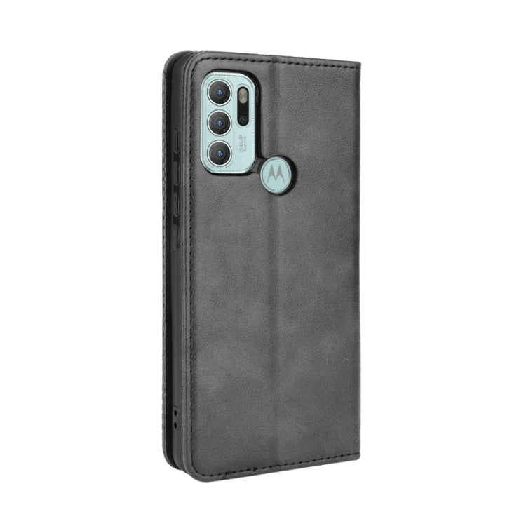 For Motorola Moto G60S Magnetic Buckle Retro Pattern Horizontal Flip Leather Case with Holder & Card Slot & Wallet