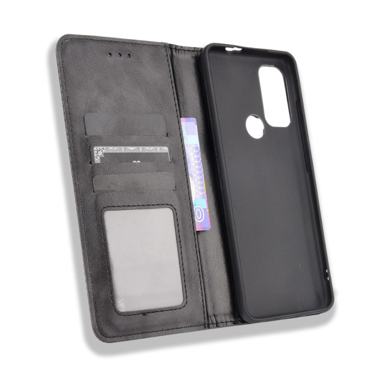 For Motorola Moto G60S Magnetic Buckle Retro Pattern Horizontal Flip Leather Case with Holder & Card Slot & Wallet