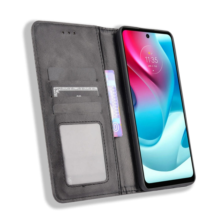 For Motorola Moto G60S Magnetic Buckle Retro Pattern Horizontal Flip Leather Case with Holder & Card Slot & Wallet