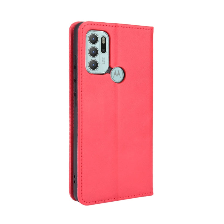 For Motorola Moto G60S Magnetic Buckle Retro Pattern Horizontal Flip Leather Case with Holder & Card Slot & Wallet