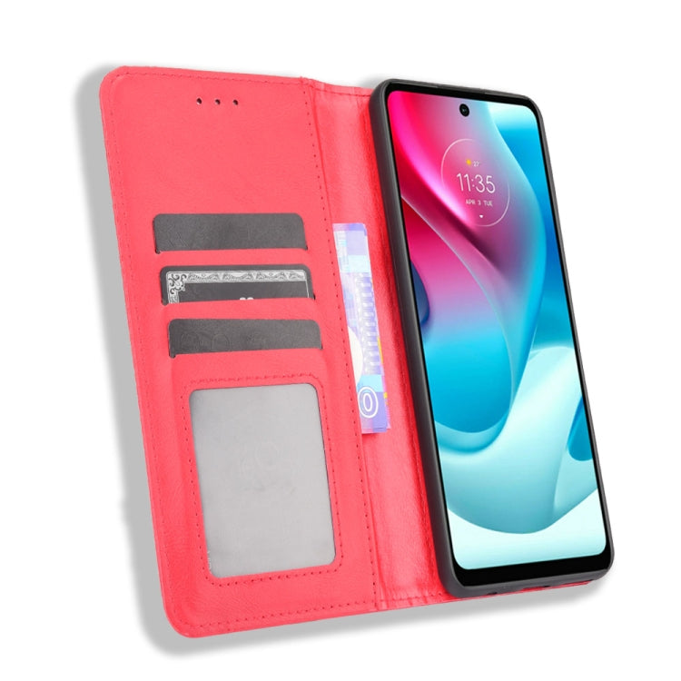 For Motorola Moto G60S Magnetic Buckle Retro Pattern Horizontal Flip Leather Case with Holder & Card Slot & Wallet
