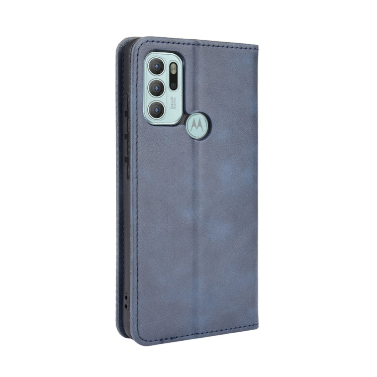 For Motorola Moto G60S Magnetic Buckle Retro Pattern Horizontal Flip Leather Case with Holder & Card Slot & Wallet