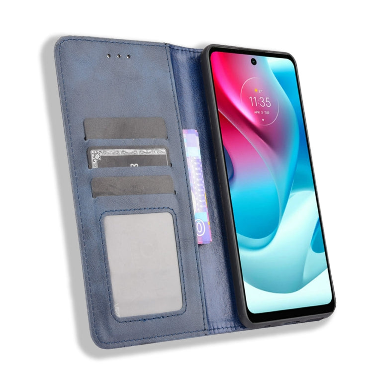 For Motorola Moto G60S Magnetic Buckle Retro Pattern Horizontal Flip Leather Case with Holder & Card Slot & Wallet