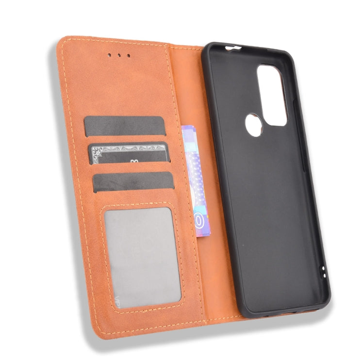 For Motorola Moto G60S Magnetic Buckle Retro Pattern Horizontal Flip Leather Case with Holder & Card Slot & Wallet