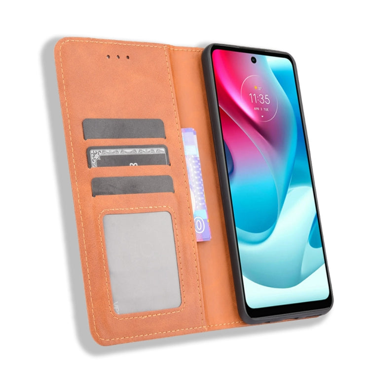 For Motorola Moto G60S Magnetic Buckle Retro Pattern Horizontal Flip Leather Case with Holder & Card Slot & Wallet
