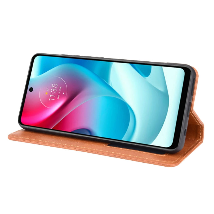 For Motorola Moto G60S Magnetic Buckle Retro Pattern Horizontal Flip Leather Case with Holder & Card Slot & Wallet