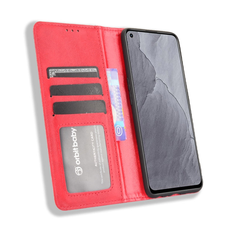 For OPPO Realme GT Master Magnetic Buckle Retro Pattern Horizontal Flip Leather Case with Holder & Card Slot & Wallet